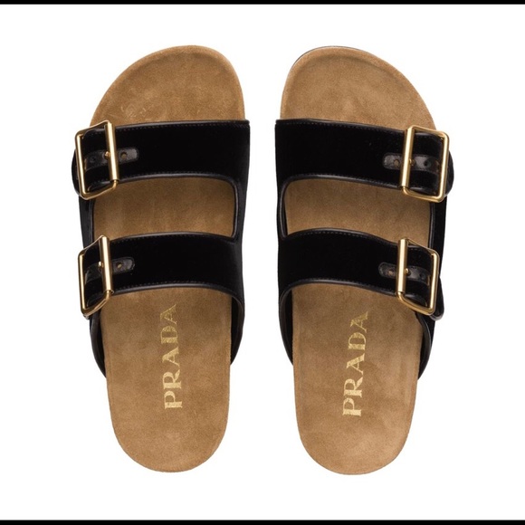prada velvet slip on sandals